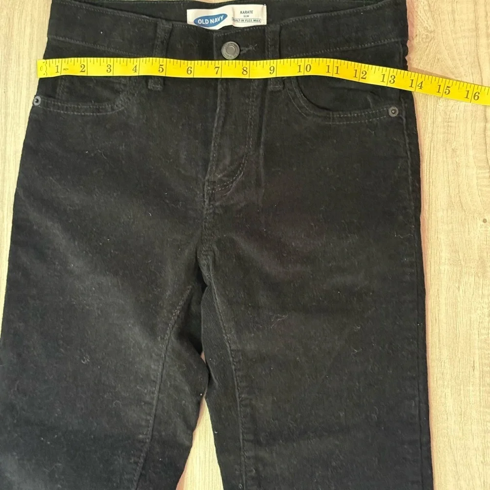 Old Navy Girls' Black Karate Slim Trousers, Size 10 Built In Flex Max